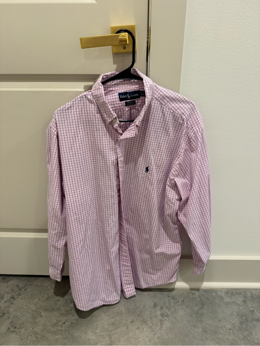 Ralph Lauren Men’s Pink Windowpane Check Button-Down Shirt